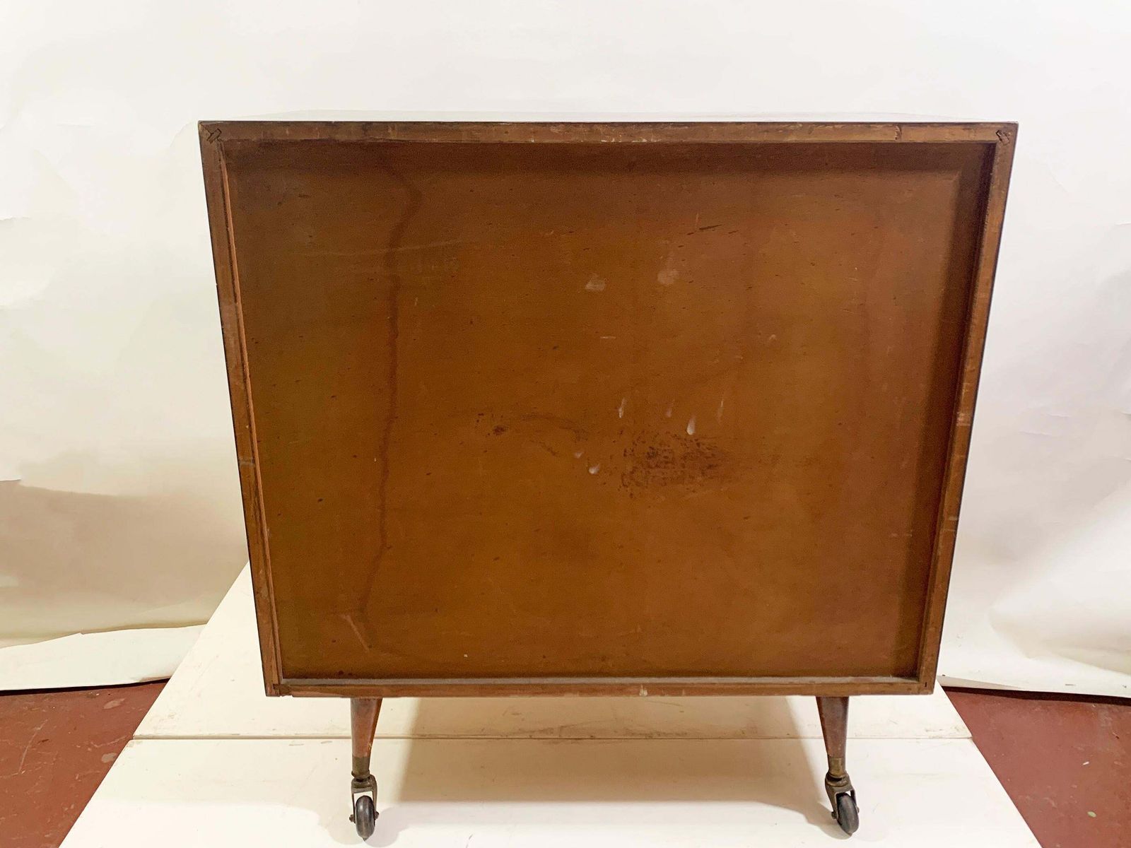 Mid Century Modern Revolving Dry Bar Cabinet, Circa 1950's photo Furniture