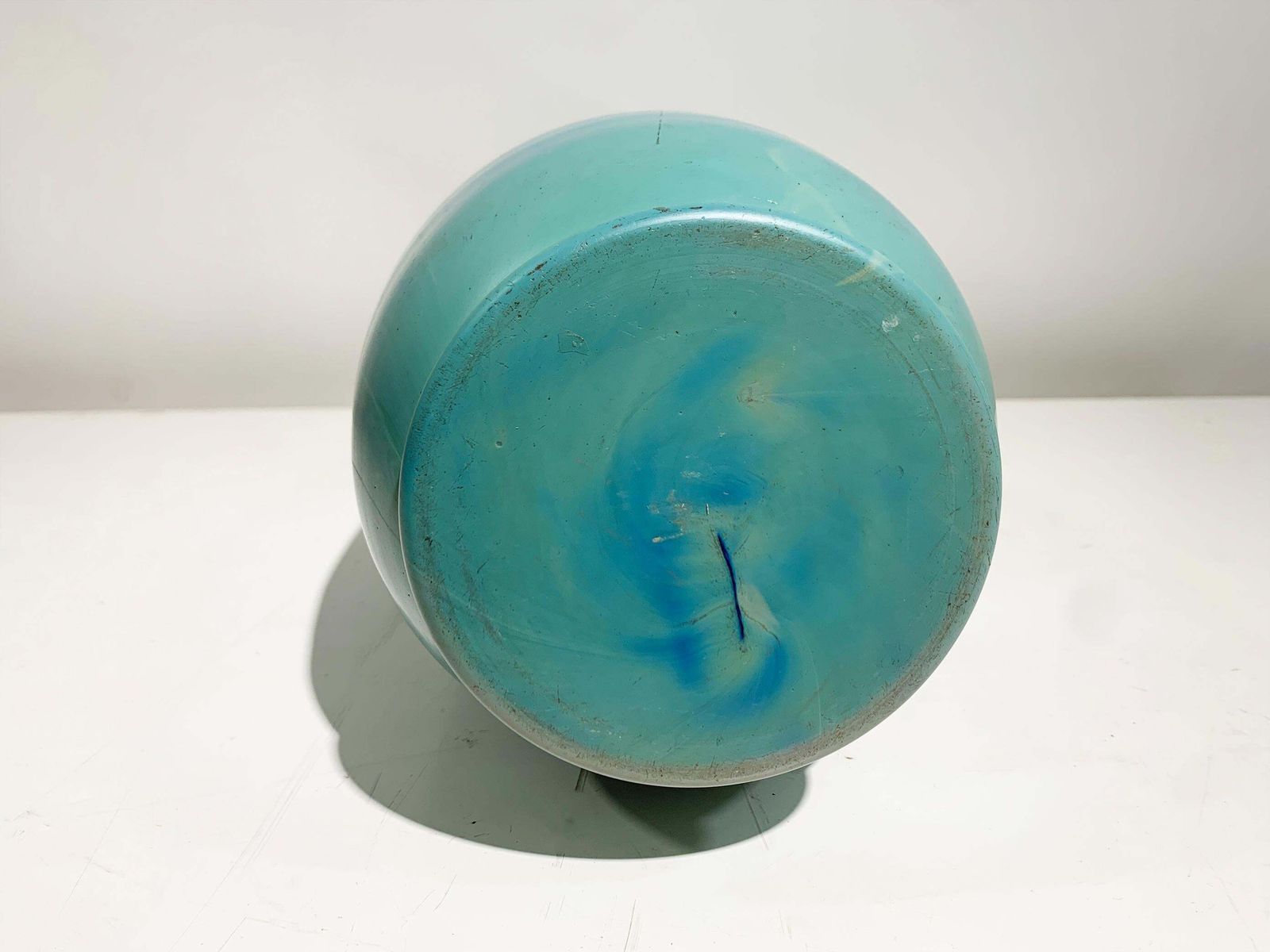 Mid 20th Century Enameled Glass Vase, France, Circa 1950's photo buy
