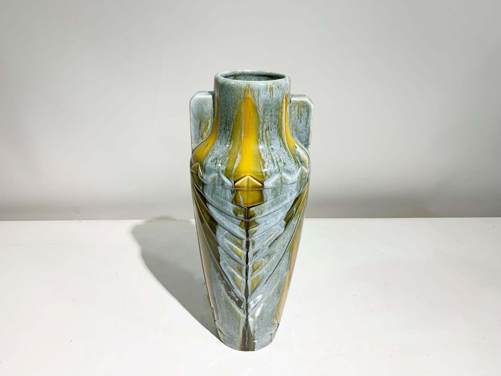 Mid 20th Century Amphora Ceramic Vase, Numbered 308, France, Circa 1950's photo Home Decor