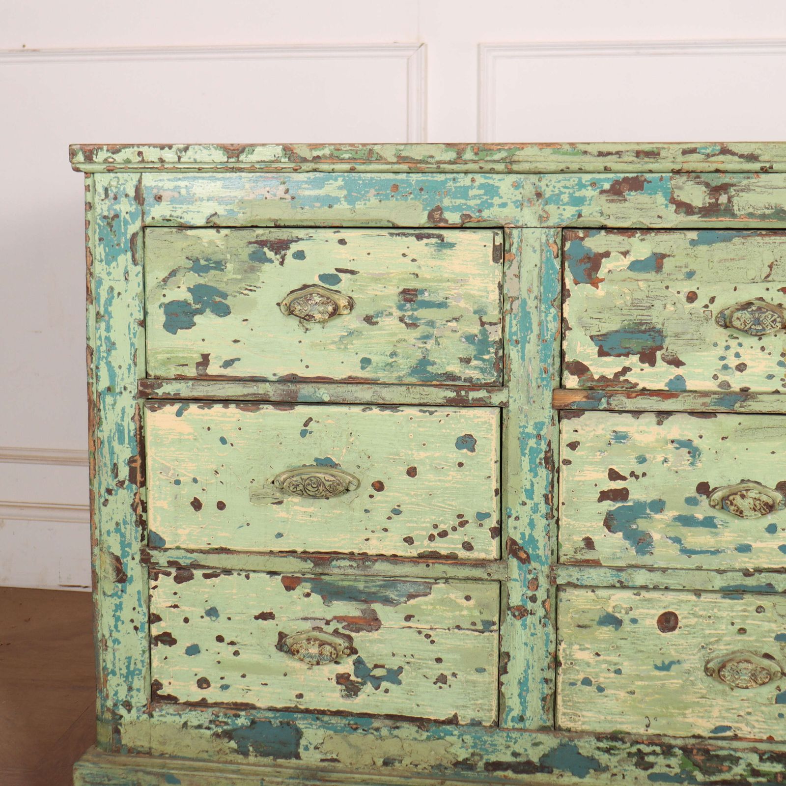 English Painted Dresser Base, 1800s photo furniture