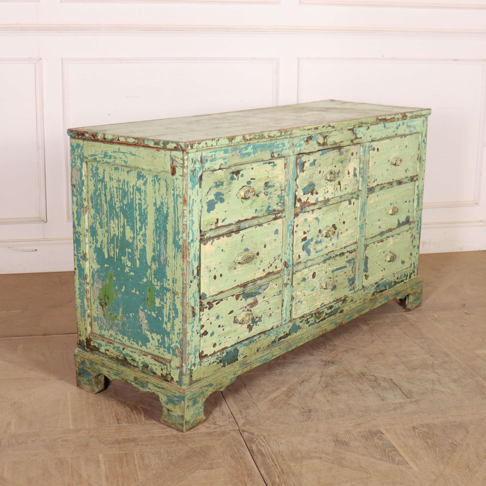 English Painted Dresser Base, 1800s photo buy