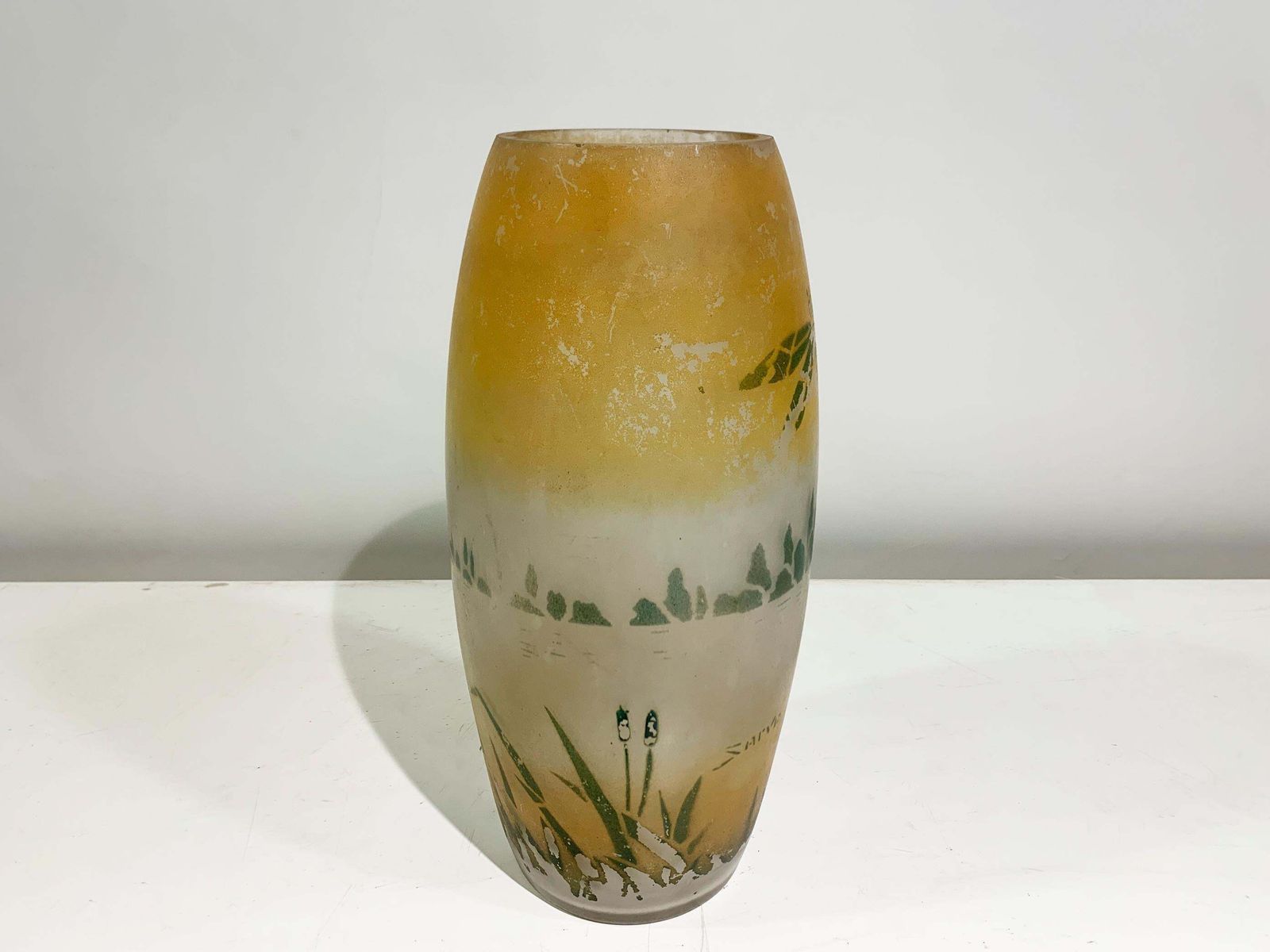 Art Deco Enameled Vase Signed "Sarva", France , Circa 1920's photo vinterior