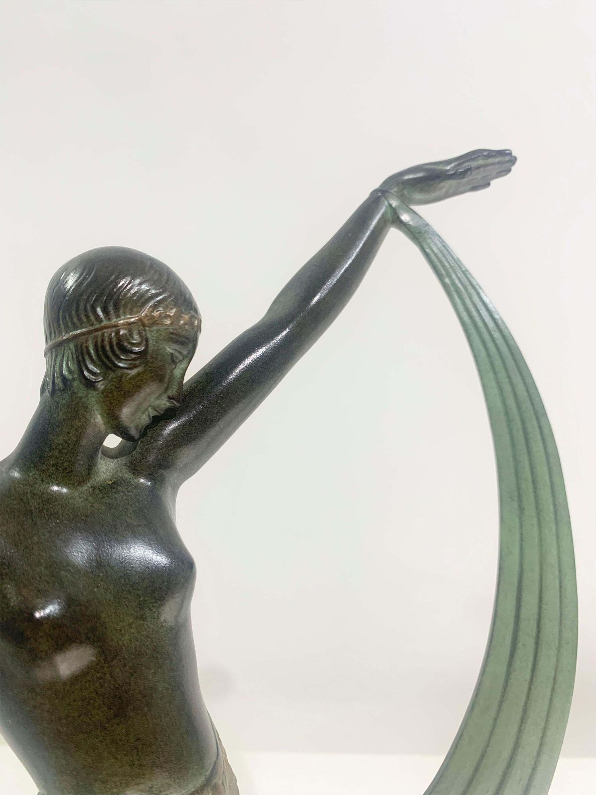 photo for sale Lysis Dancer Sculpture Signed "Fayral"(Pierre Le Faguays) For Max Le Verrier