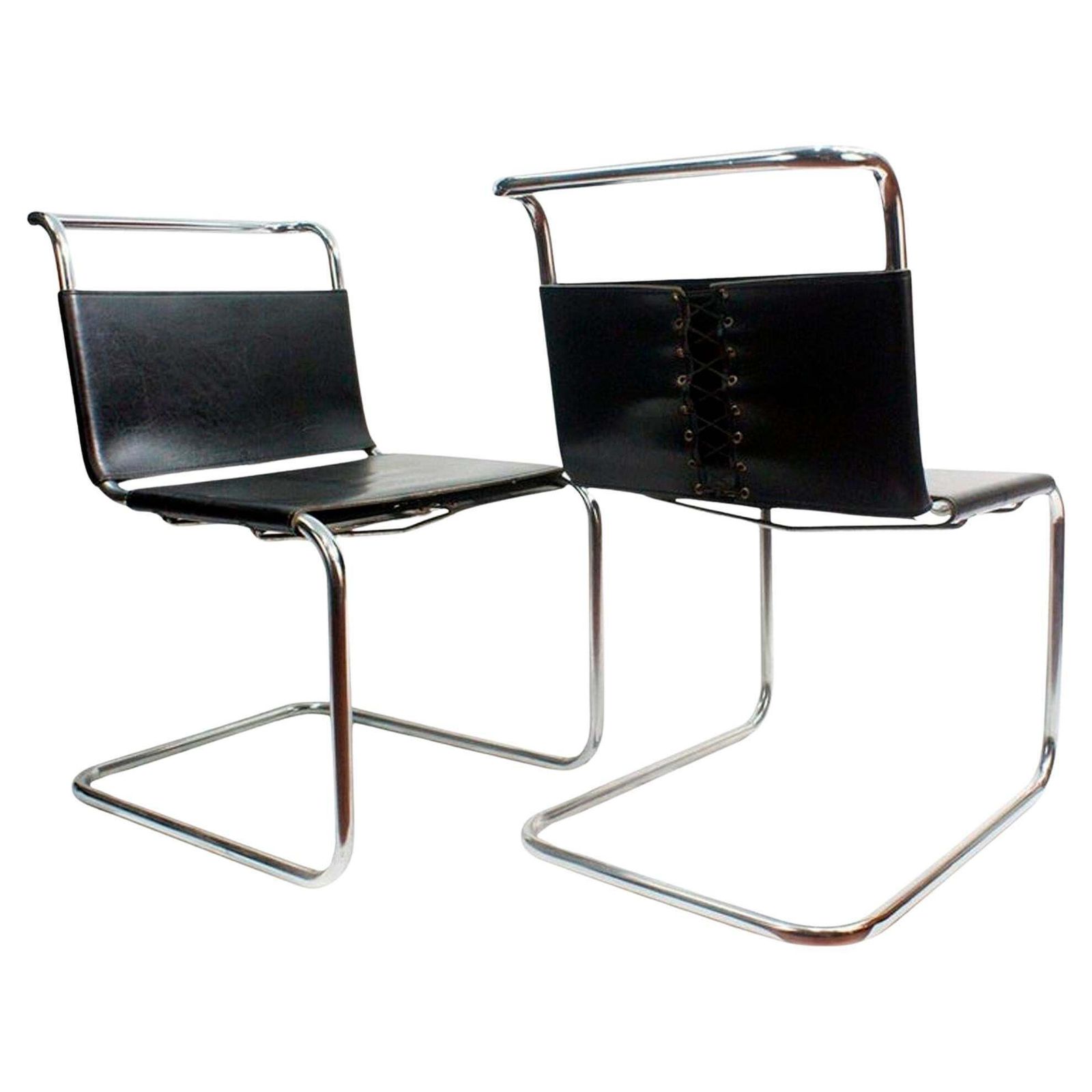 Pair Of Spoleto Chairs Attributed To Marcel Breuer B33