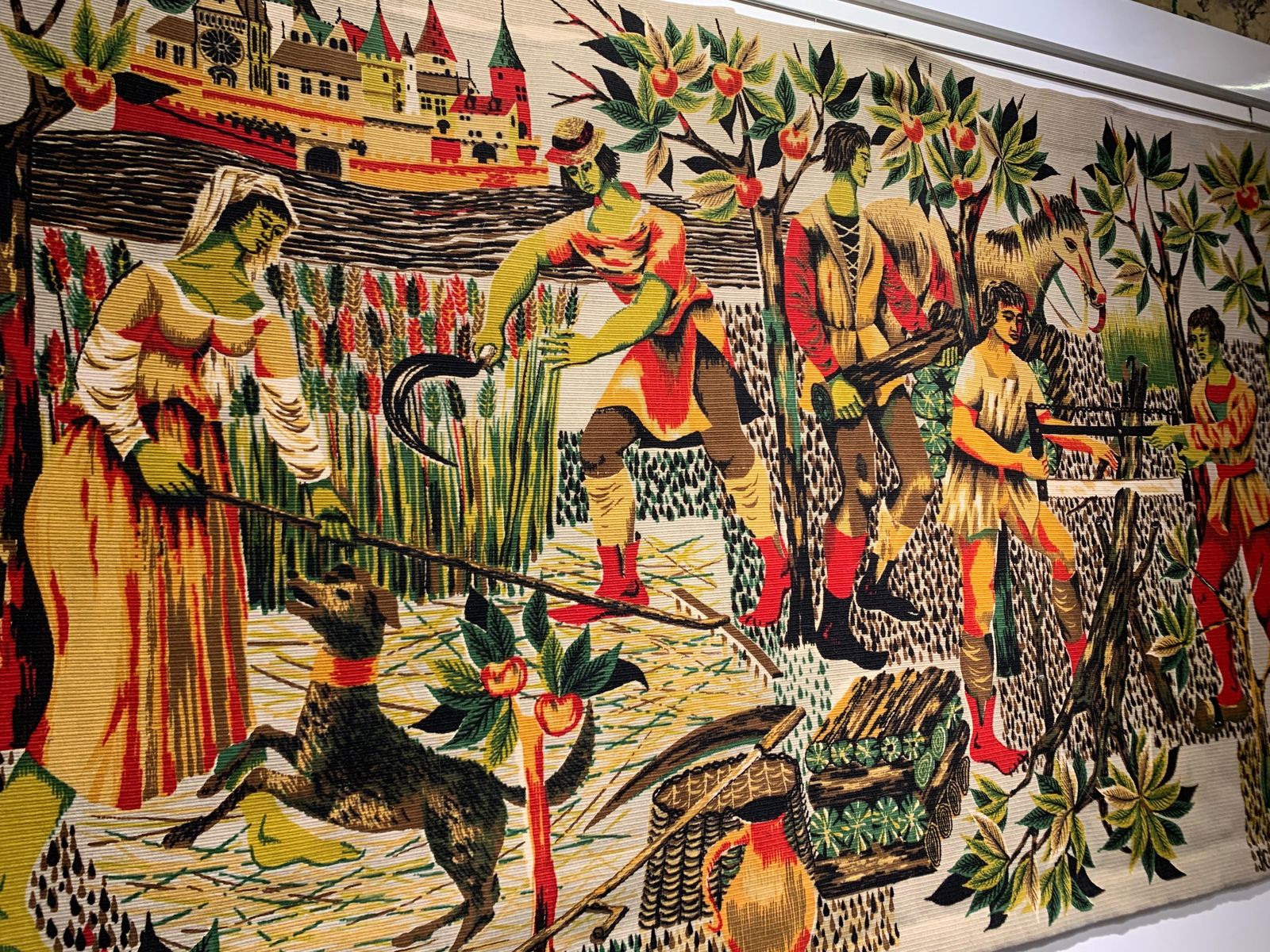 photo buy Mid Century Tapestry “Moyen âge”Signed By Jean Claude Bissery