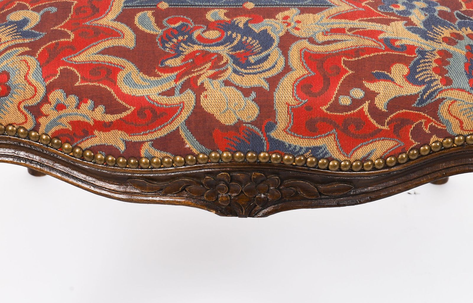 photo buy Pair Large French Louis XIV Revival Walnut Stools Circa 1880 19th C