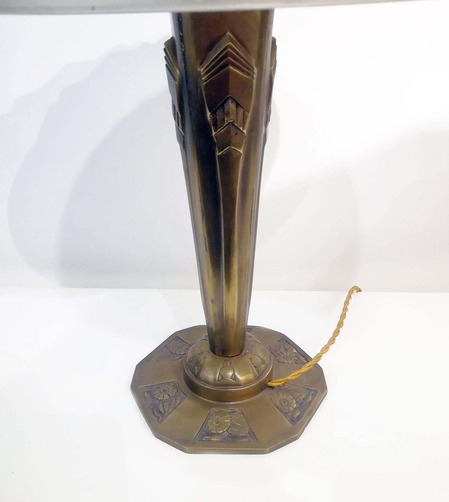 photo furniture Pair Of French Art Deco Table Lamp Signed “Degué”