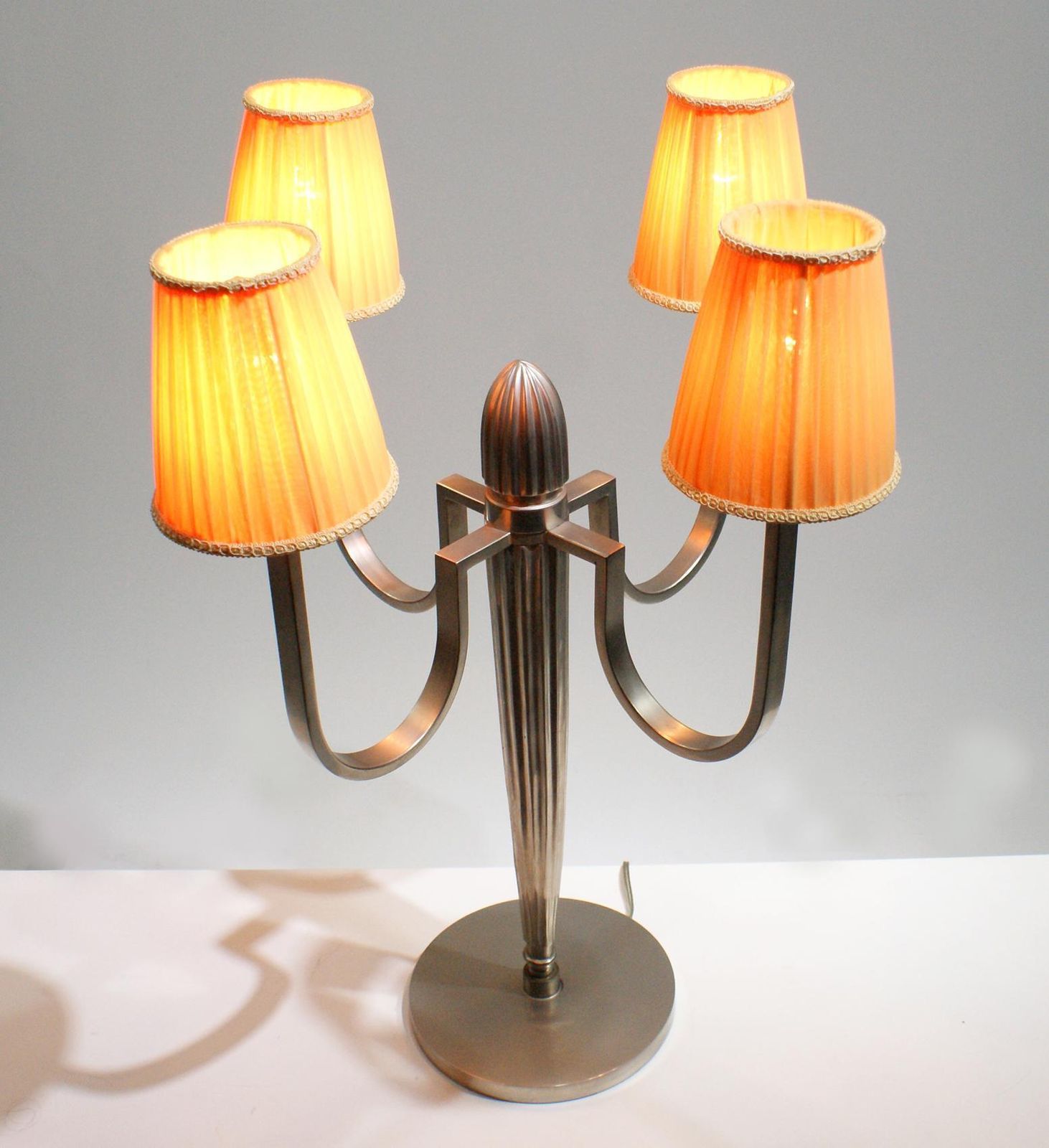 Stunning Pair Of Art Deco Table Lamp In The Style Of J.E Ruhlmann photo furniture