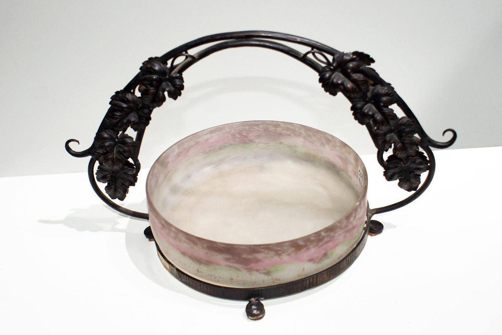Art Deco French Centerpiece Signed Muller Frères Luneville, France, Circa 1925 photo furniture