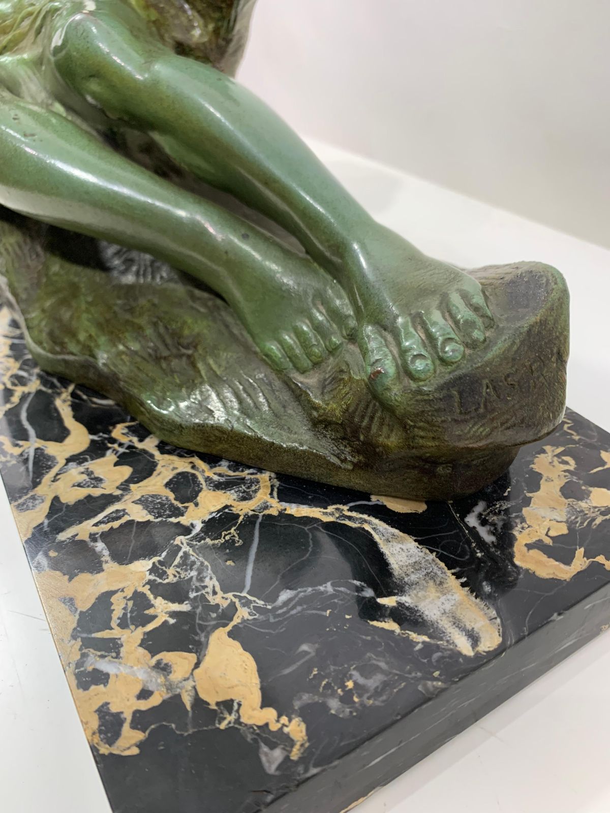 Midcentury Bronze Sculpture Stamped Editions Deluen And Signed Lasra photo 5174.0