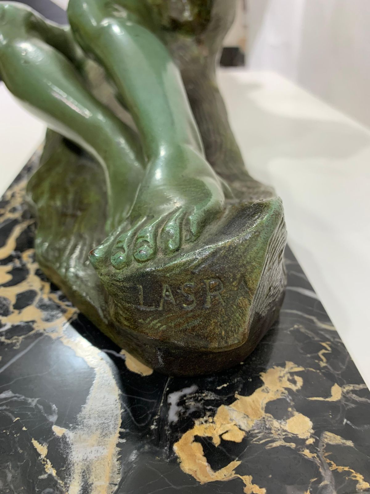 photo furniture Midcentury Bronze Sculpture Stamped Editions Deluen And Signed Lasra