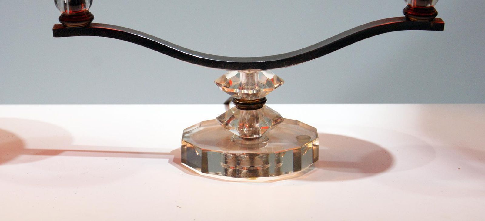 Stunning Pair Of Art Deco Table Lamp In The Style Of Jules Leleu photo Lighting