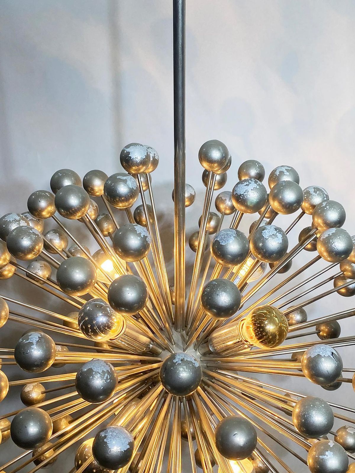 Mid Century Italian Chromed Sputnik Chandelier, 1960s photo buy