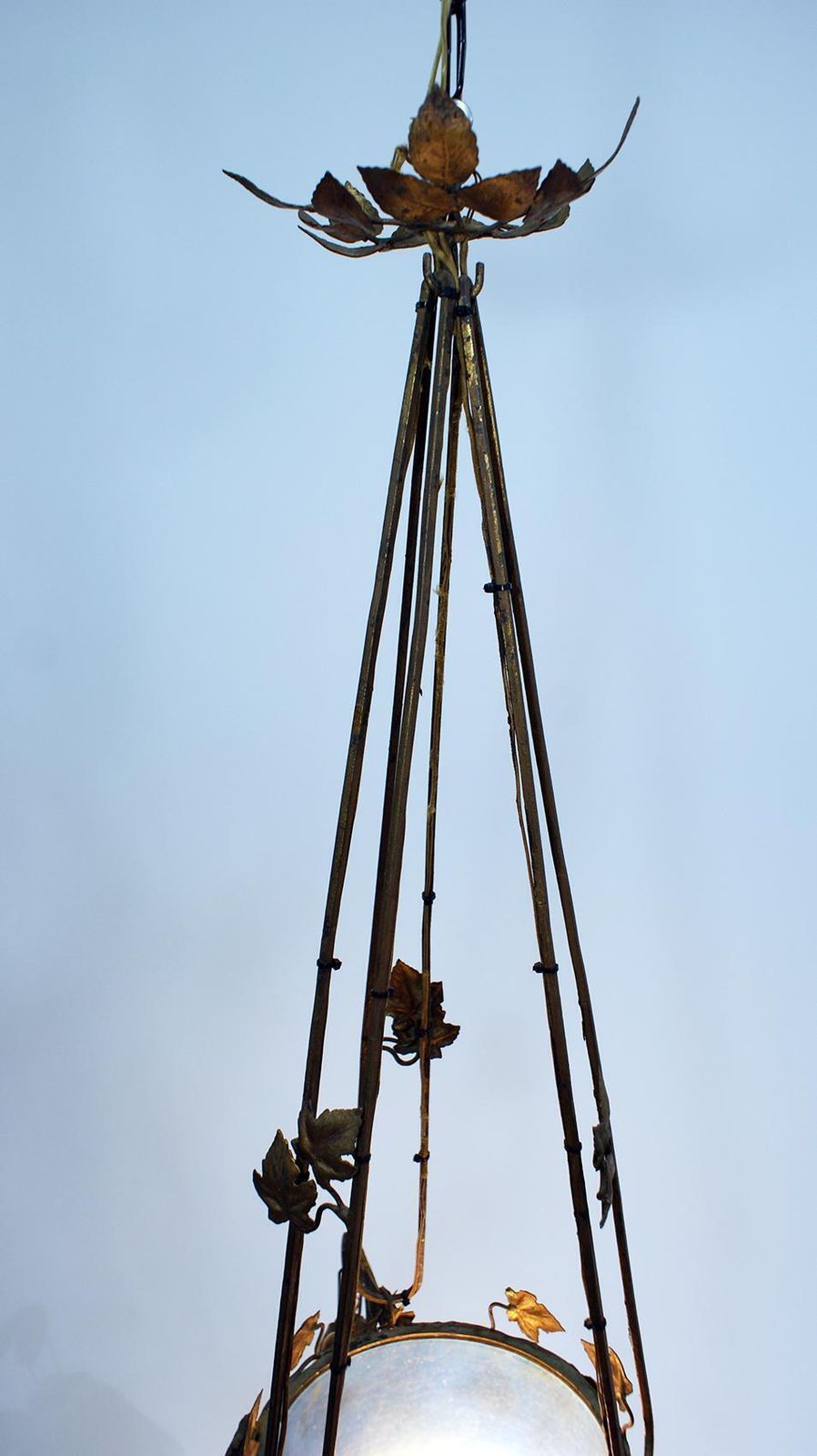 French Art Nouveau Chandelier Signed, “Rethondes”, Region “Hauts De France” photo 5619.0