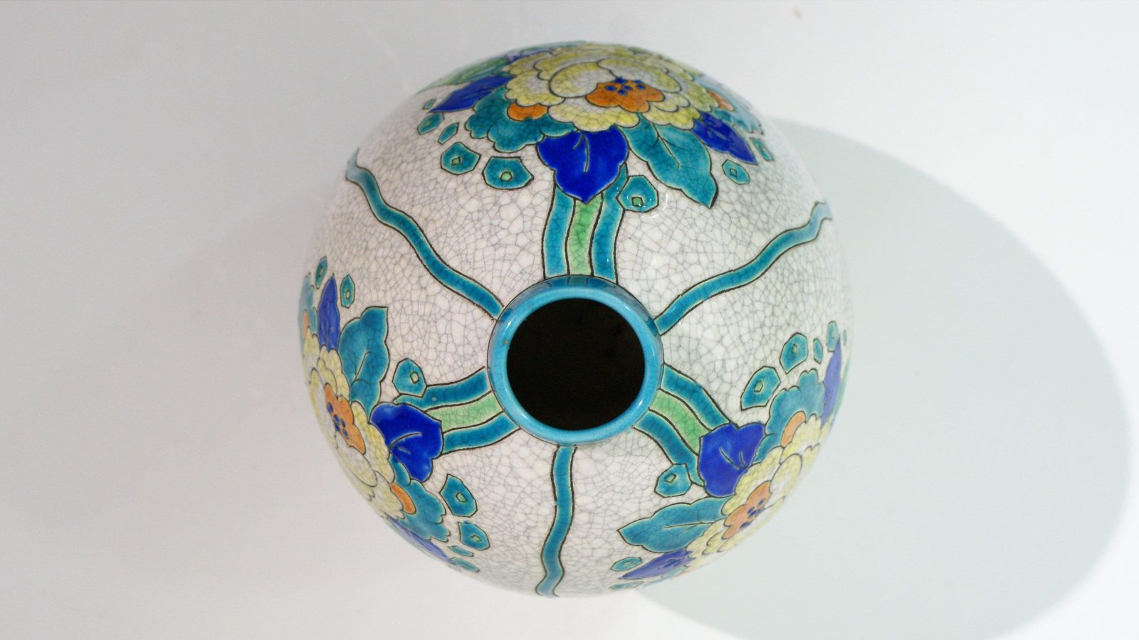 Art Deco "Craquelé" Vase By Charles Catteau For Keramis, 1920s photo 2272.0