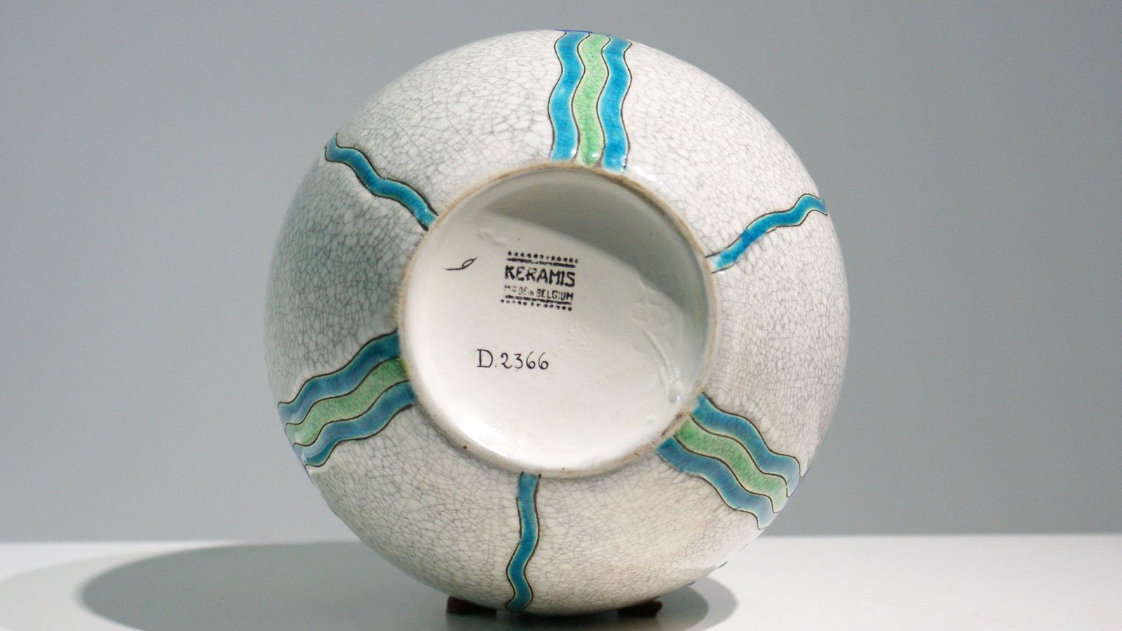 Art Deco "Craquelé" Vase By Charles Catteau For Keramis, 1920s photo vinterior