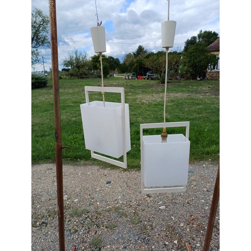 131.0 Pair Of Vintage Pendant Lights From The 70s photo