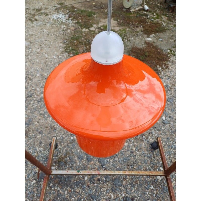 Vintage 70s Opaline Pendant Light photo buy