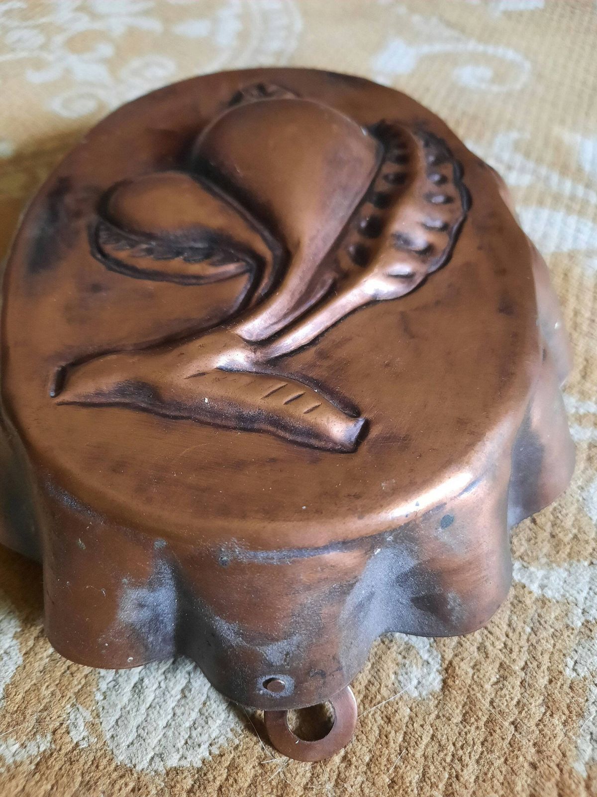 Vintage French Copper Jelly Mold: Pear Design Cottagecore Kitchen Decor photo Home Decor