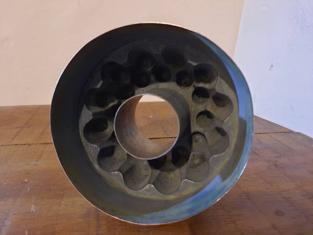 Antique French Copper Jelly Mold: Victorian Kitchen Decor photo buy