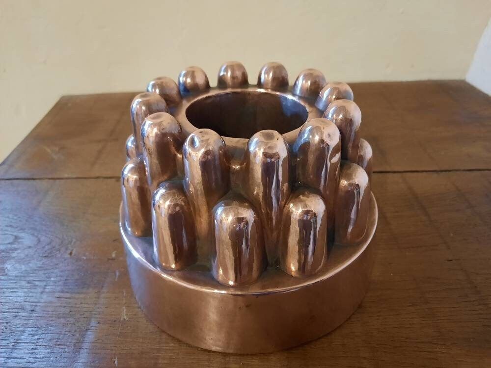 photo furniture Antique French Copper Jelly Mold: Victorian Kitchen Decor