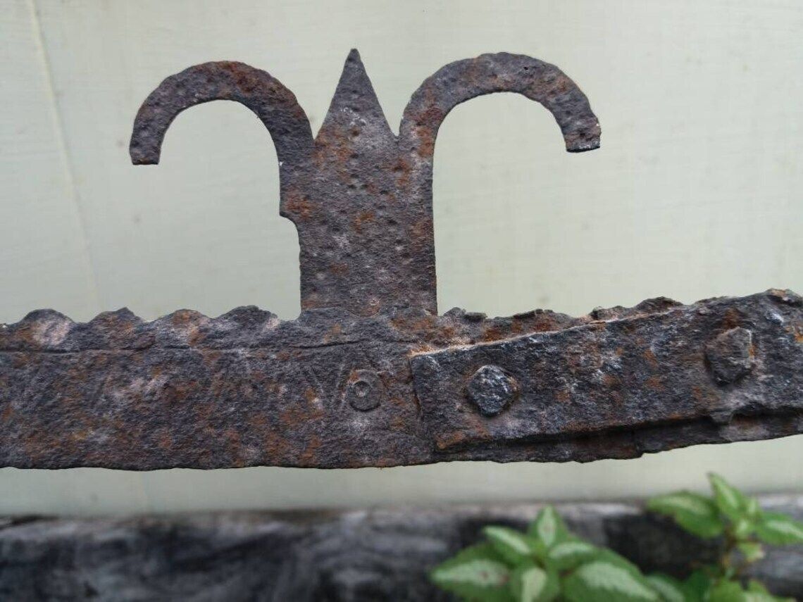 Antique French Iron Candle Holder: Religious Wall Decor, Napoleon Era photo for sale
