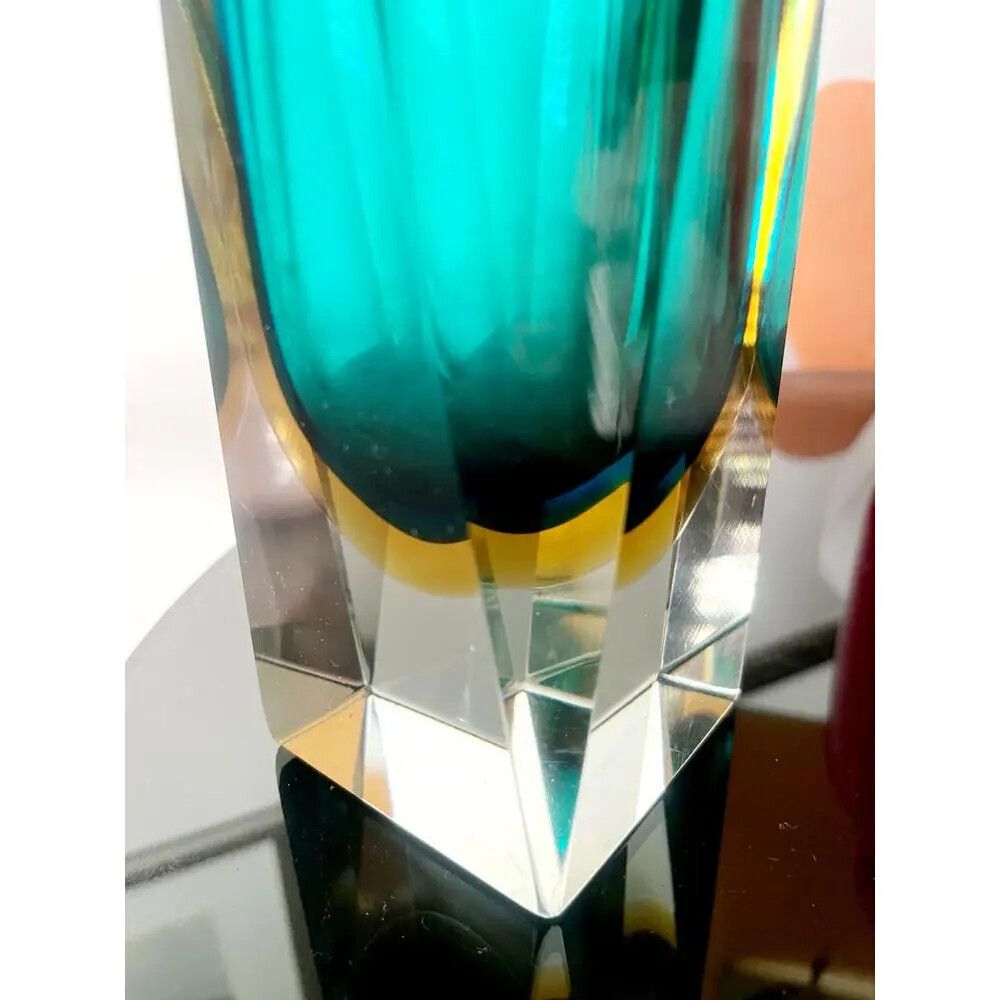 Sommerso Murano Glass Vase By Alessandro Mandruzzato, 1970s photo for sale