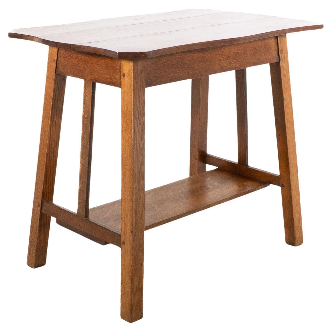 Liberty And Co. A Robust Arts And Crafts Oblong Oak Sidetable