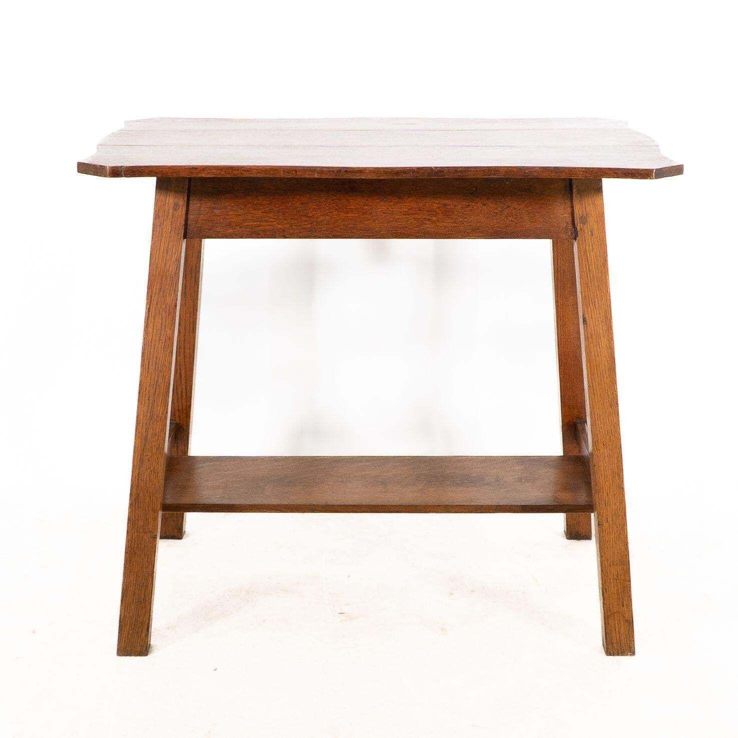 Liberty And Co. A Robust Arts And Crafts Oblong Oak Sidetable photo furniture