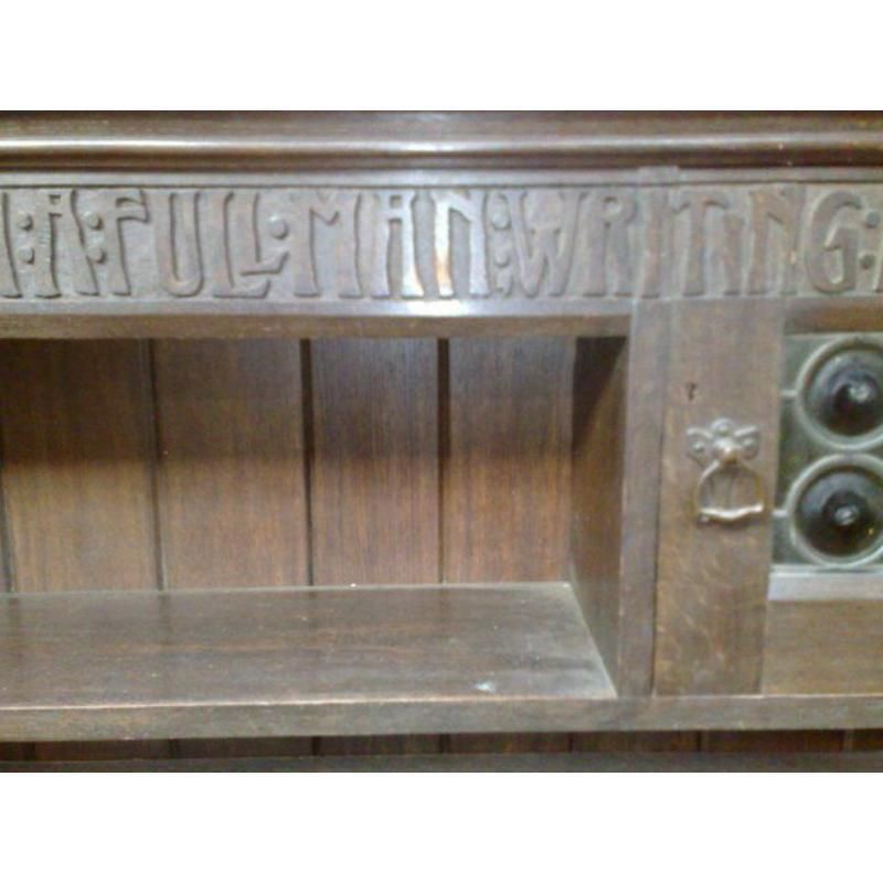 Liberty And Co. An Arts And Crafts Oak Over Mantle Or Hanging Bookshelf photo Furniture