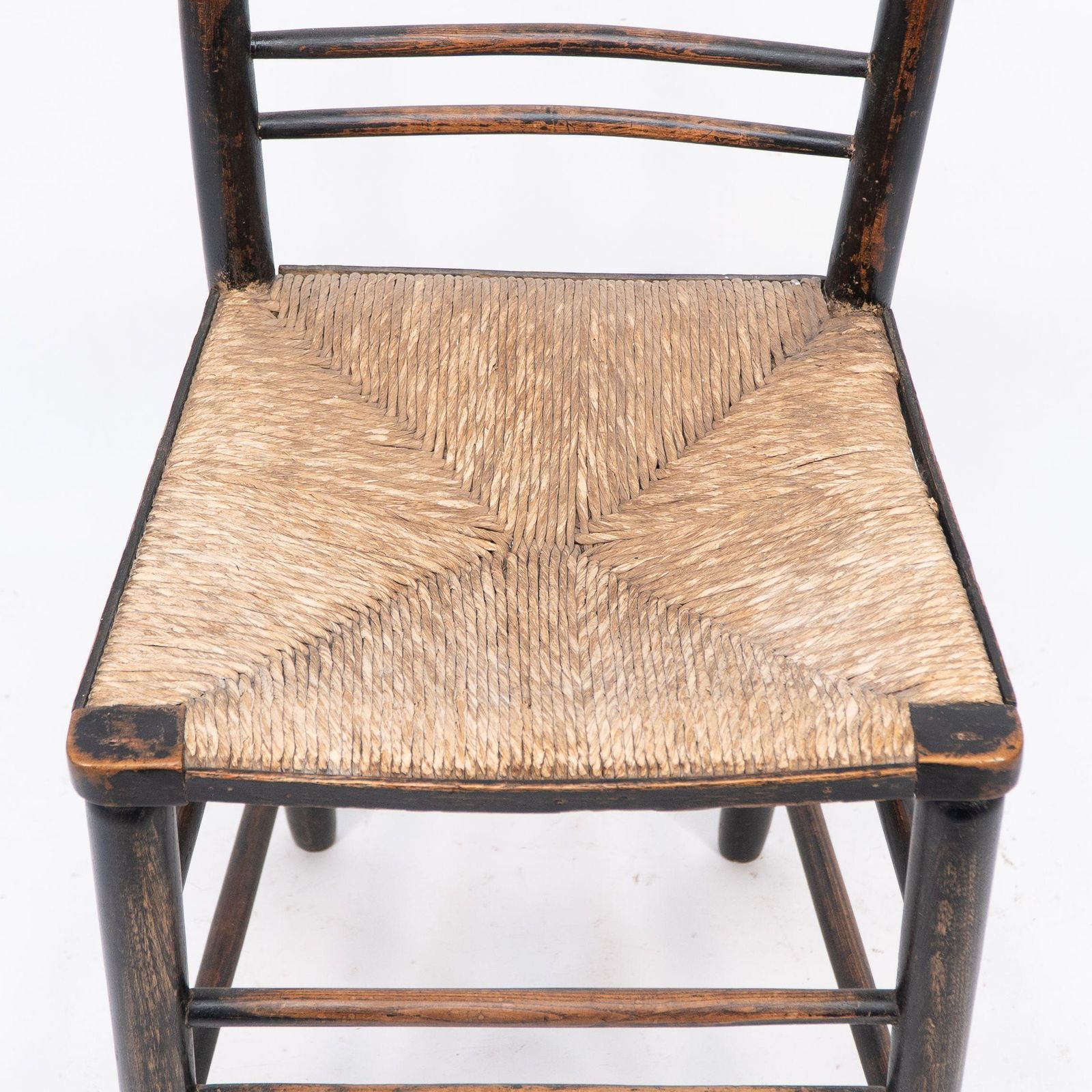 Furniture Attributed To Philip Webb Aesthetic Movement Original Rush Seat Sussex Chair photo