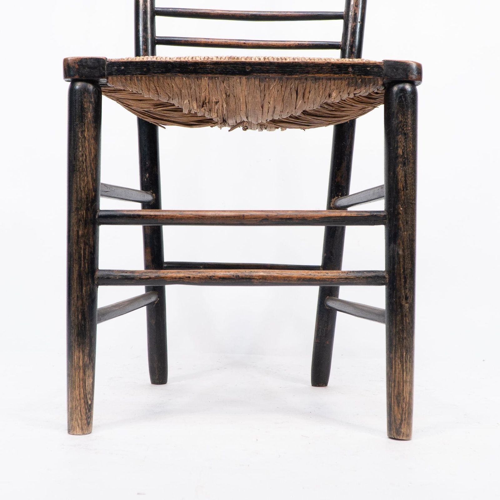 photo vintage Attributed To Philip Webb Aesthetic Movement Original Rush Seat Sussex Chair