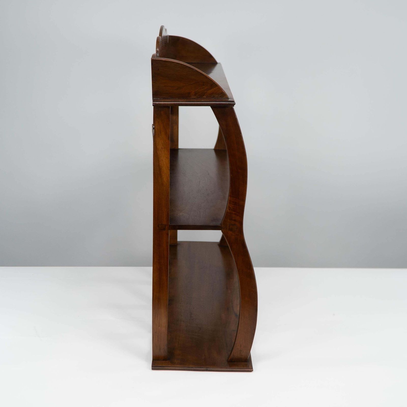 W. R. Lethaby. A Cotswold School Arts And Crafts Walnut Waterfall Wall Shelf photo for sale