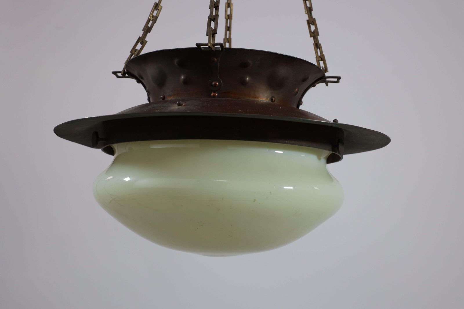 Birmingham Guild Of Handicraft. A Rare Arts And Crafts Circular And Copper Light photo vintage