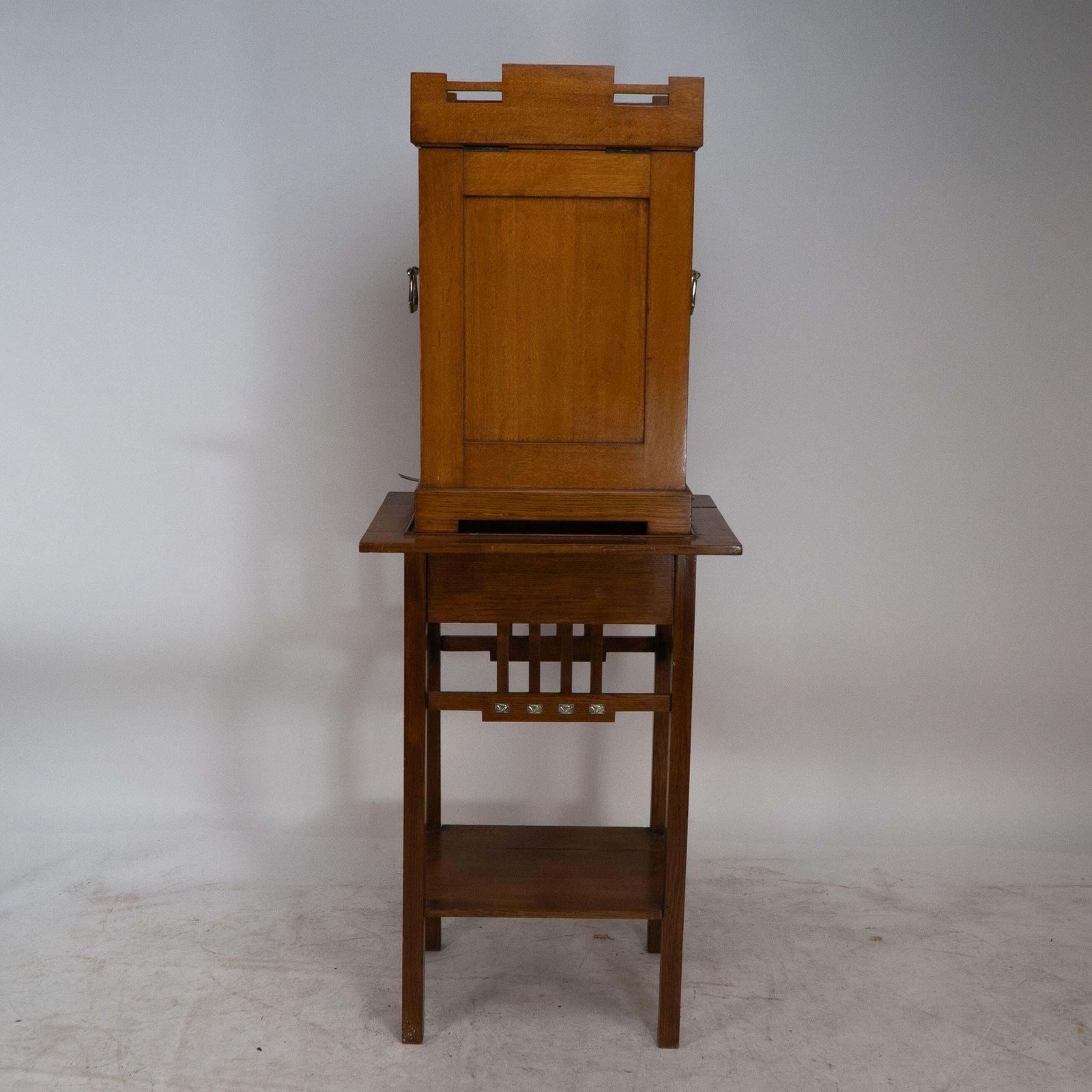 Wmf. A 12 Person Cutlery Service In Original Stylized Secessionist Oak Cabinet photo Furniture