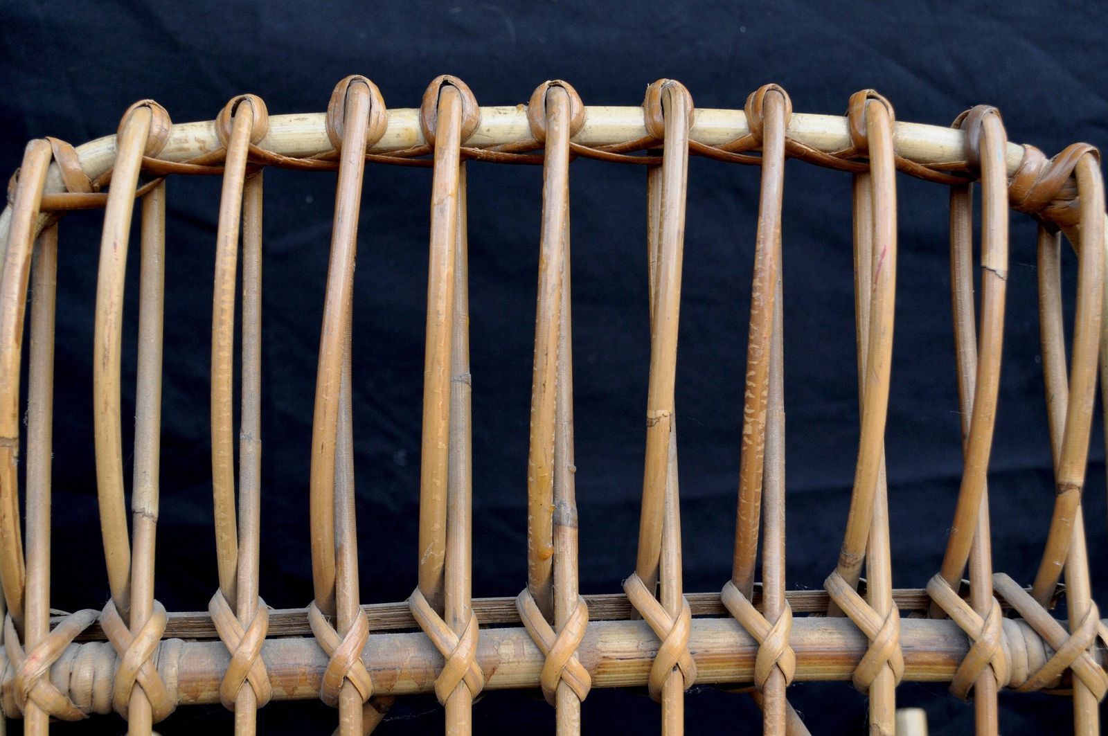 Vintage Italian Bamboo Rocking Chair | 1970s Child's Rattan Rocker | Kids Furniture | Mid Century Nursery Decor (Needs Repair) photo 60.0