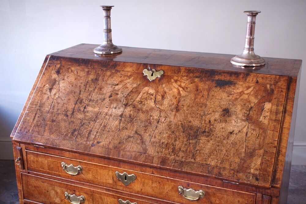 George II Walnut Bureau, 18th Century And Earlier photo for sale