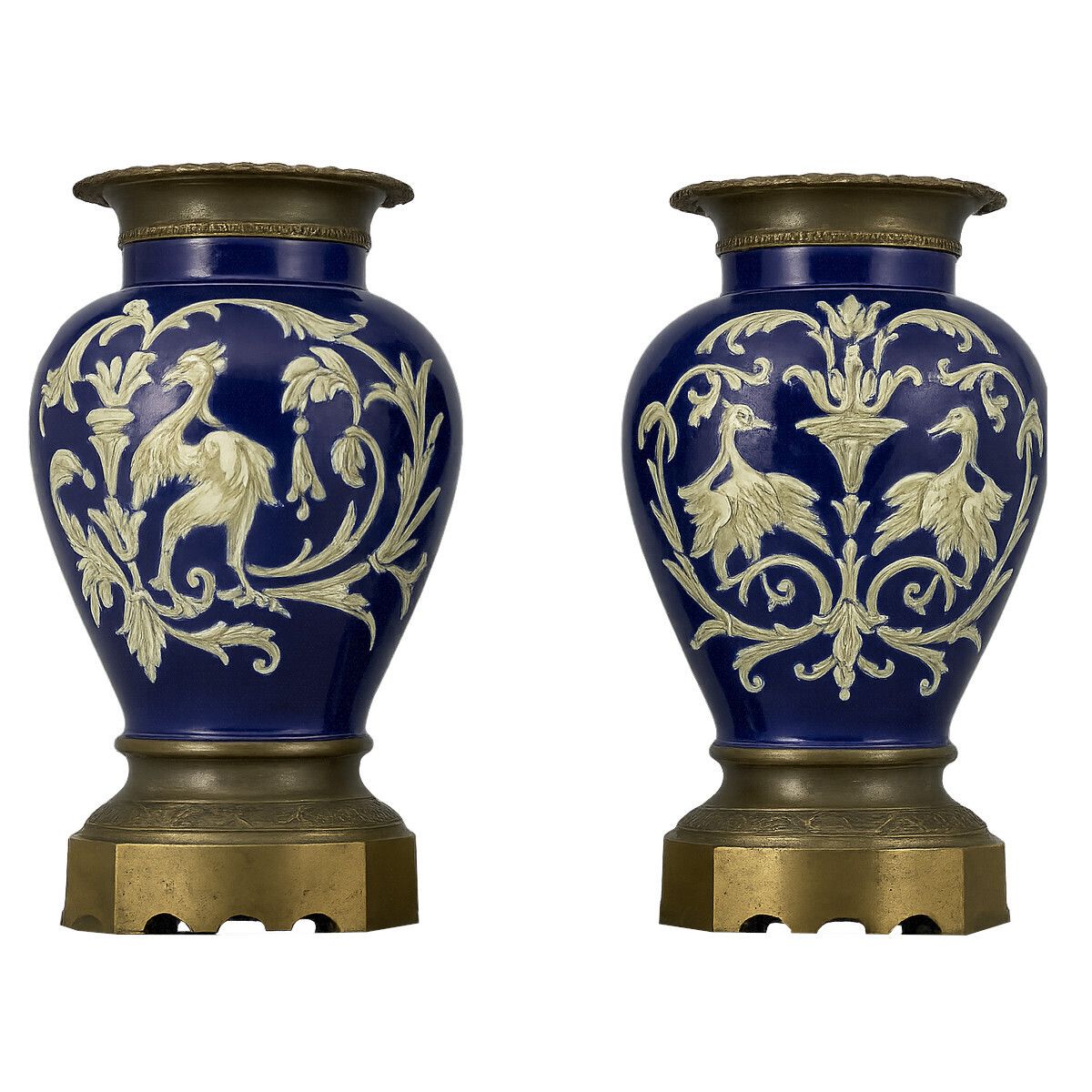 A Pair Of Franceschini Pesaro Vases. 1950’s