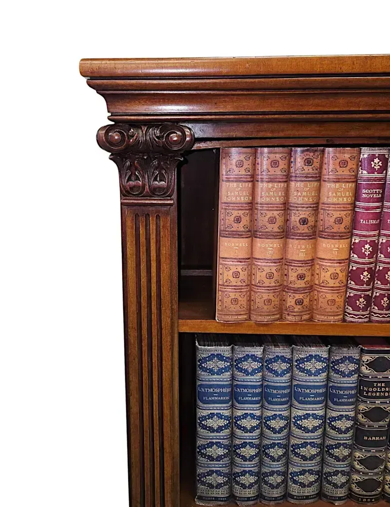 A Very Rare Early 19th Century William IV Large Open Bookcase photo Furniture
