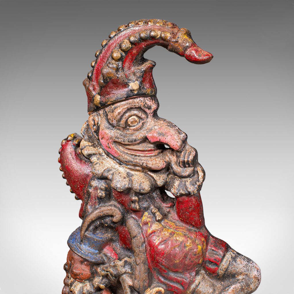 Antique Mr Punch Doorstop English Painted Figure Door Keeper Victorian 1880 photo buy
