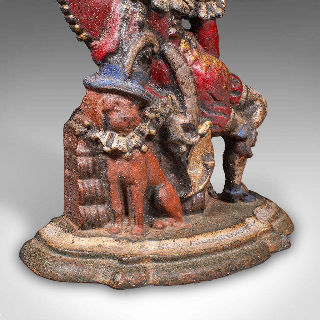 photo furniture Antique Mr Punch Doorstop English Painted Figure Door Keeper Victorian 1880
