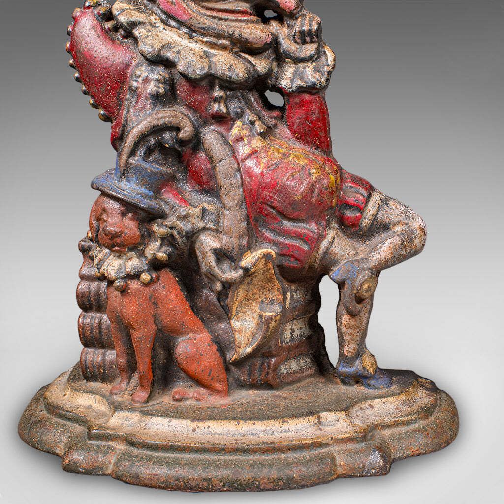 photo for sale Antique Mr Punch Doorstop English Painted Figure Door Keeper Victorian 1880