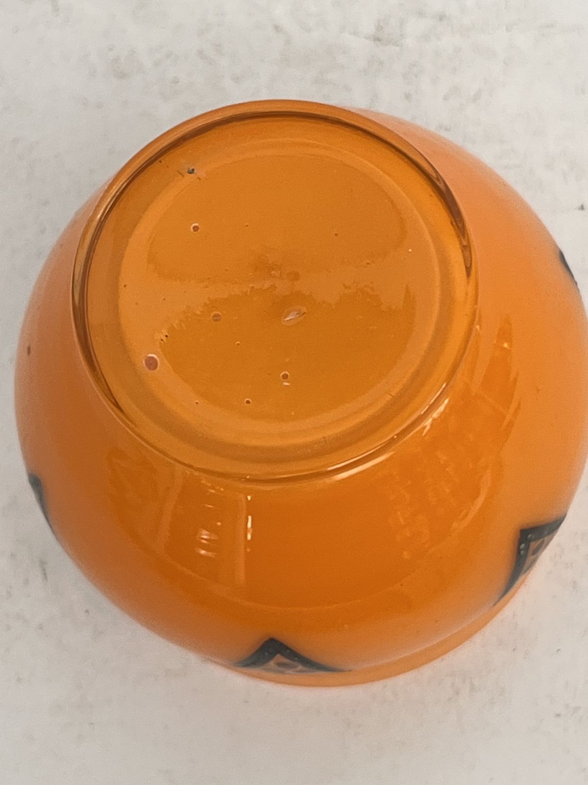 Hand Painted Orange Glass Vase With Polychrome Enamel Decoration, C. 1910–1930 photo 87.0