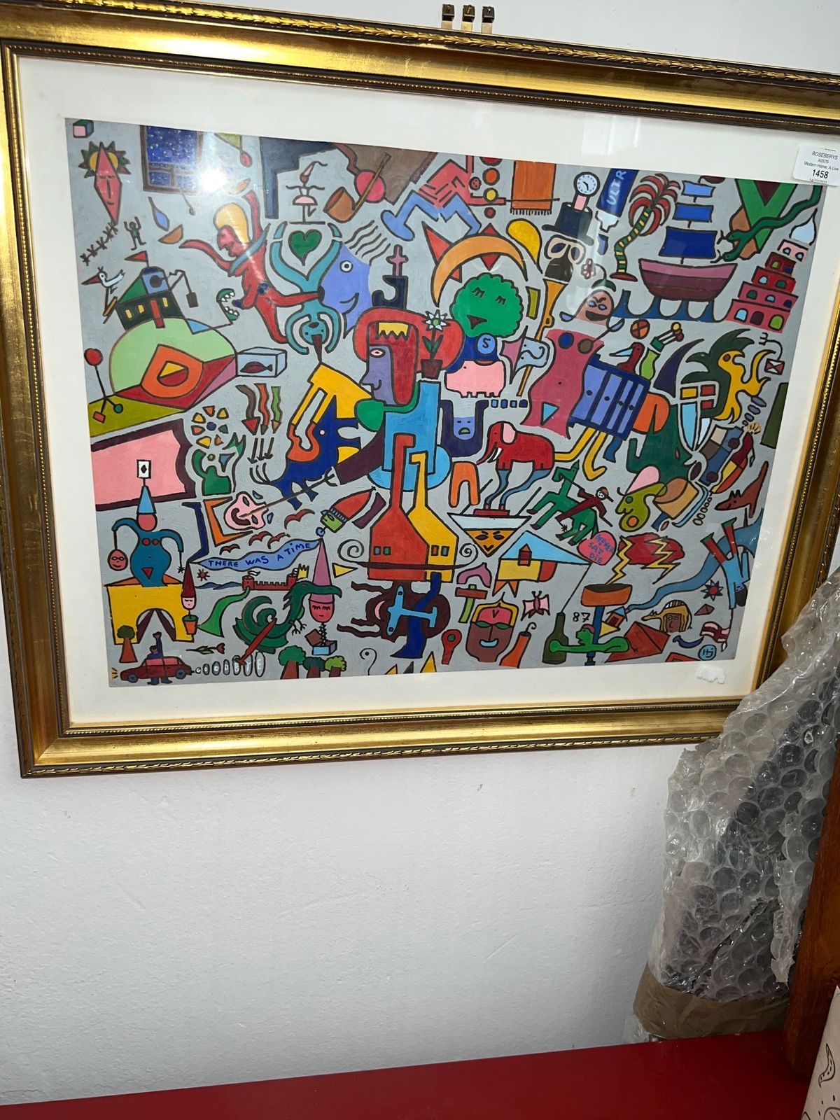 Kristian Haugen Johansen , There Was A Time, 1987 Gouache/Oil On Board. 36.50cm X 49.50cm photo furniture