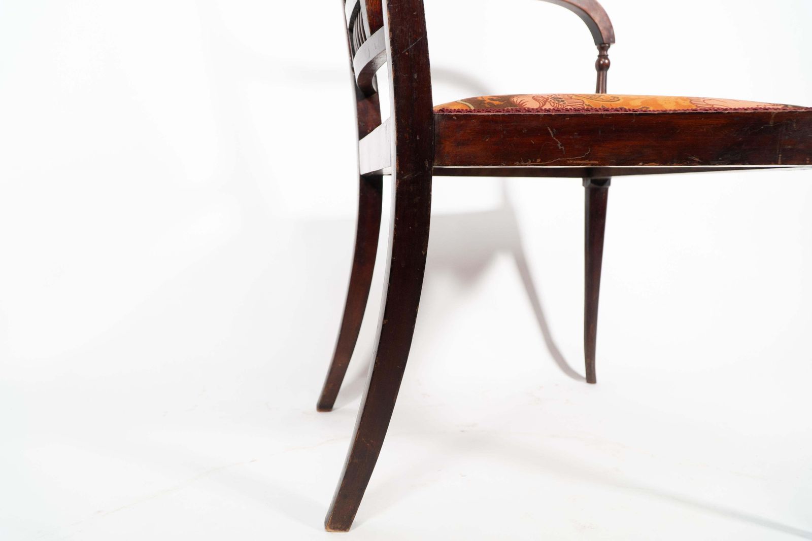 photo vintage George Walton For John Rowntree's Cafe. An Arts And Crafts Walnut Armchair