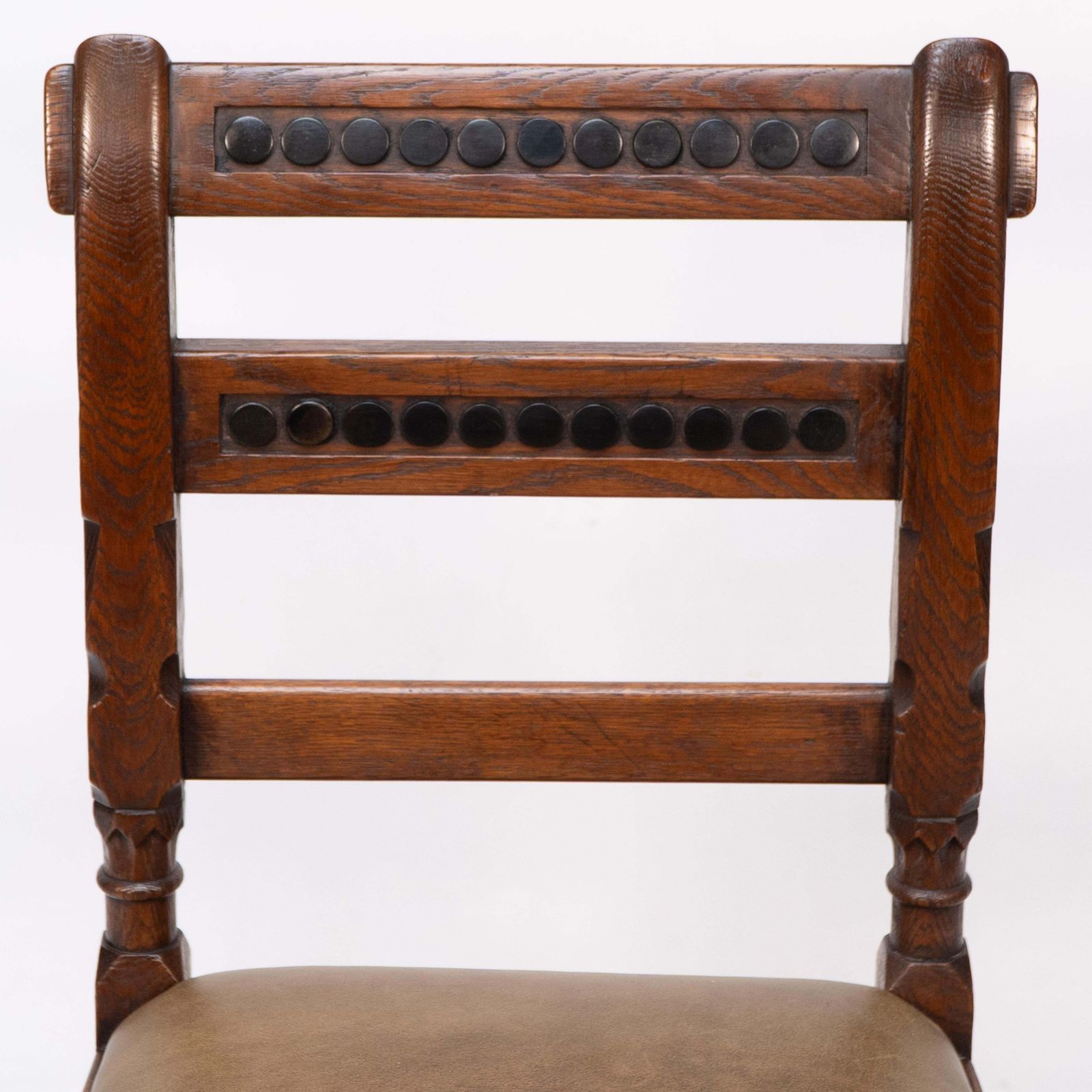 J P Seddon Attri. An Aesthetic Movement Oak Side Chair With Ebonized Circles photo vinterior