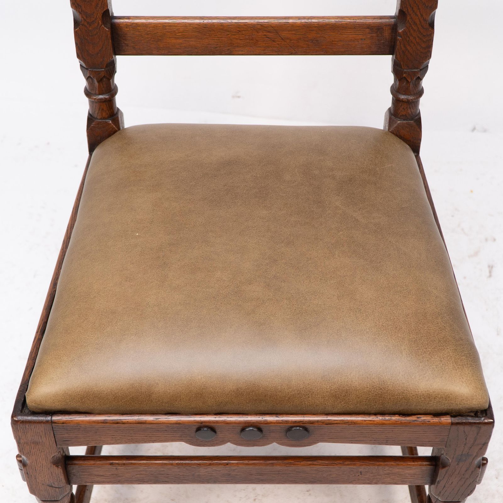 photo furniture J P Seddon Attri. An Aesthetic Movement Oak Side Chair With Ebonized Circles