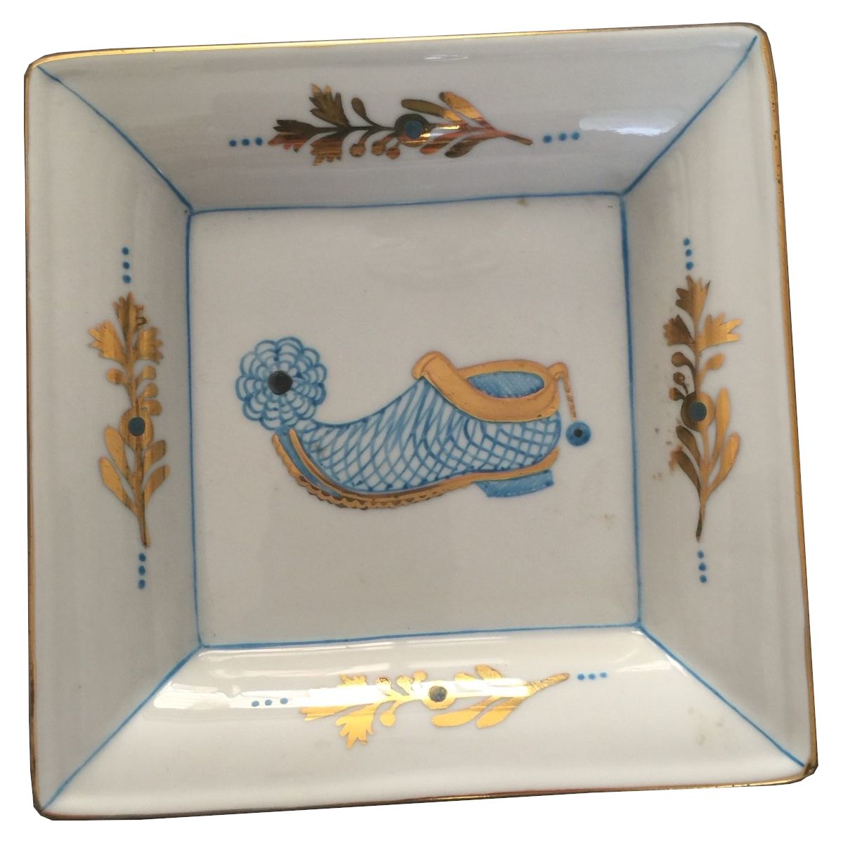 Vide Poche Custom Made Hand Painted Porcelain Gift 18×18 photo for sale