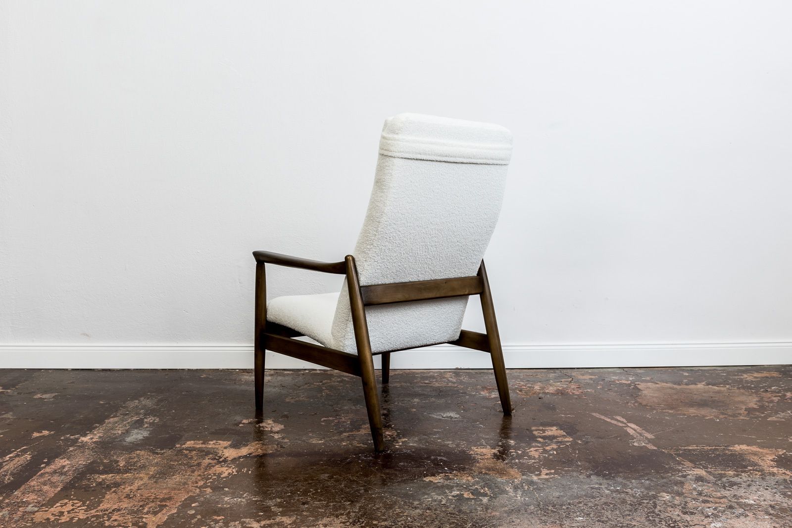 Mid Century Modern High Back Armchair By Edmund Homa, Gfm, Poland, 1960's photo vintage