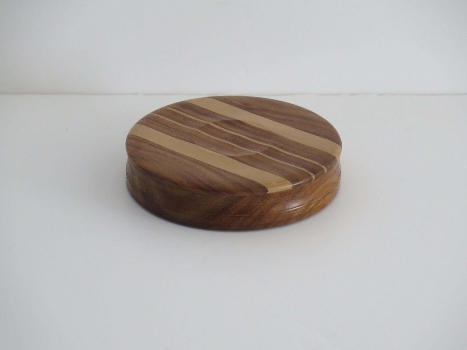 photo for sale Miniature Travelling Chess Set Game Inlaid Walnut Box Handmade, Circa 1930's